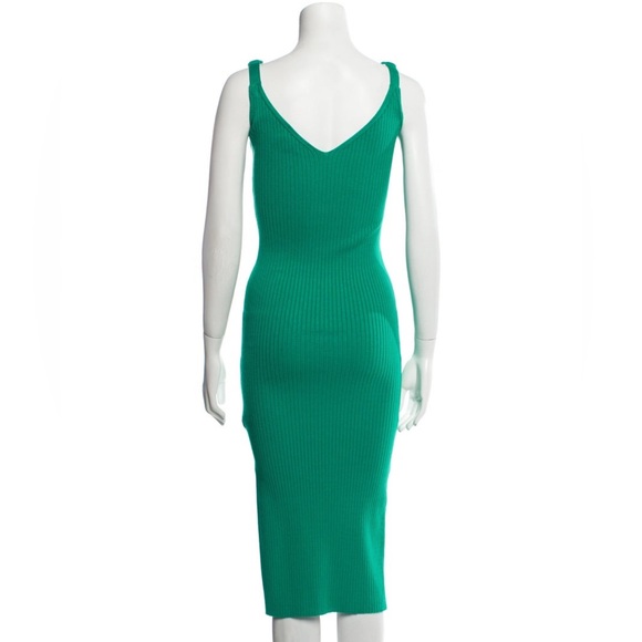 Milly Knit Chain Strap Midi Dress Emerald XS EUC P - Picture 11 of 12